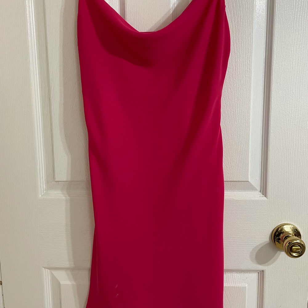 Hot Pink Aqua Mini Slip Dress